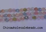 CMG283 15.5 inches 10*10mm faceted heart morganite beads