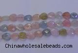 CMG285 15.5 inches 14*14mm faceted heart morganite beads