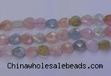 CMG286 15.5 inches 16*16mm faceted heart morganite beads