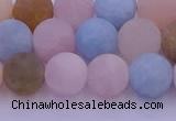 CMG303 15.5 inches 10mm round matte morganite beads wholesale