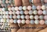 CMG331 15.5 inches 8mm round morganite beads wholesale