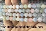 CMG342 15.5 inches 8mm round natural morganite beads