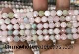 CMG345 15.5 inches 6mm faceted round morganite beads wholesale