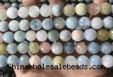 CMG388 15.5 inches 10mm faceted round morganite beads wholesale