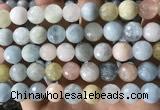 CMG389 15.5 inches 12mm faceted round morganite beads wholesale