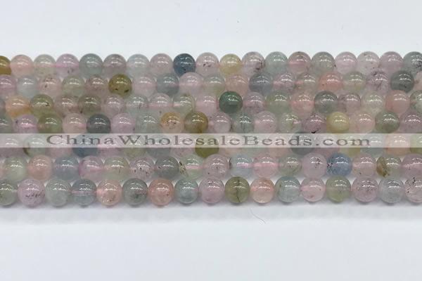 CMG391 15.5 inches 6mm round morganite gemstone beads