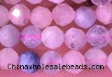 CMG396 15.5 inches 4mm faceted round morganite beads wholesale