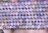 CMG415 15.5 inches 6mm faceted round morganite gemstone beads