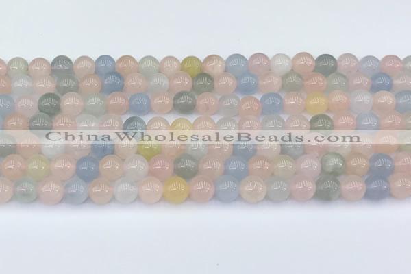 CMG430 15.5 inches 7mm round morganite beads wholesale