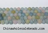 CMG442 15.5 inches 10mm round morganite gemstone beads wholesale