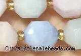 CMG445 15 inches 9*10mm faceted morganite beads wholesale
