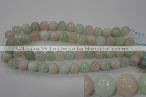 CMG55 15.5 inches 14mm round natural morganite beads wholesale