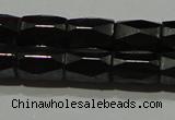 CMH105 15.5 inches 5*8mm faceted tube magnetic hematite beads
