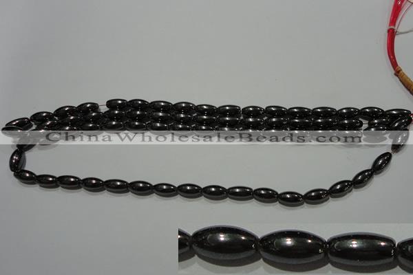 CMH148 15.5 inches 6*12mm rice magnetic hematite beads wholesale