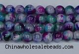 CMJ407 15.5 inches 4mm round rainbow jade beads wholesale