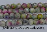 CMJ435 15.5 inches 4mm round rainbow jade beads wholesale