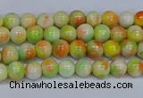 CMJ449 15.5 inches 4mm round rainbow jade beads wholesale