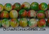 CMJ458 15.5 inches 8mm round rainbow jade beads wholesale