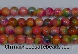 CMJ470 15.5 inches 4mm round rainbow jade beads wholesale