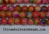 CMJ471 15.5 inches 6mm round rainbow jade beads wholesale