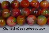 CMJ473 15.5 inches 10mm round rainbow jade beads wholesale