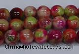 CMJ479 15.5 inches 8mm round rainbow jade beads wholesale