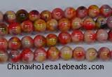 CMJ484 15.5 inches 4mm round rainbow jade beads wholesale