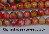 CMJ485 15.5 inches 6mm round rainbow jade beads wholesale