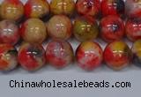 CMJ486 15.5 inches 8mm round rainbow jade beads wholesale