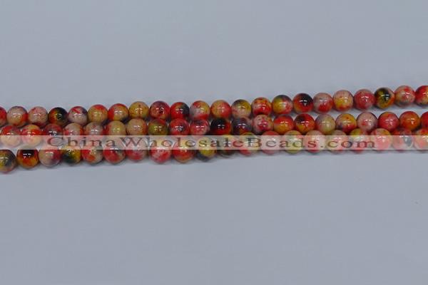 CMJ486 15.5 inches 8mm round rainbow jade beads wholesale