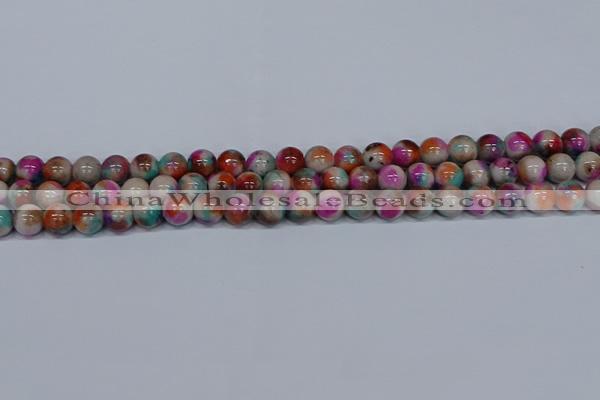 CMJ493 15.5 inches 8mm round rainbow jade beads wholesale