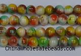 CMJ498 15.5 inches 4mm round rainbow jade beads wholesale