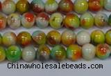 CMJ499 15.5 inches 6mm round rainbow jade beads wholesale