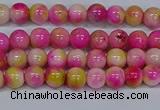 CMJ512 15.5 inches 4mm round rainbow jade beads wholesale