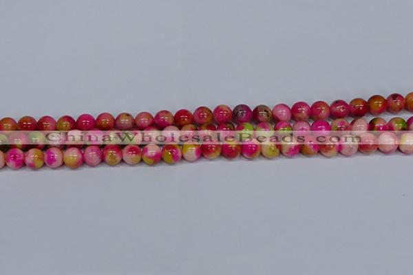 CMJ514 15.5 inches 8mm round rainbow jade beads wholesale