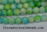 CMJ520 15.5 inches 6mm round rainbow jade beads wholesale