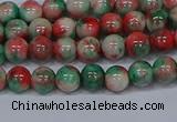CMJ534 15.5 inches 6mm round rainbow jade beads wholesale