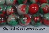 CMJ537 15.5 inches 12mm round rainbow jade beads wholesale
