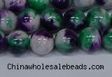 CMJ599 15.5 inches 10mm round rainbow jade beads wholesale