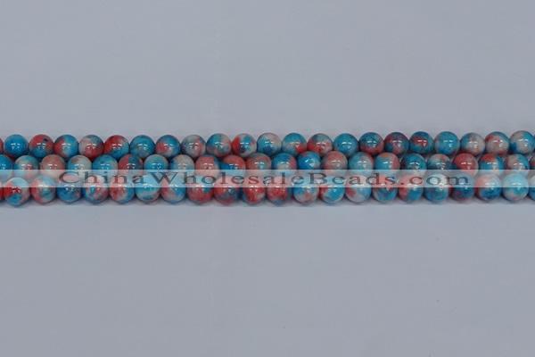 CMJ661 15.5 inches 8mm round rainbow jade beads wholesale
