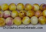 CMJ696 15.5 inches 8mm round rainbow jade beads wholesale