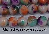 CMJ724 15.5 inches 8mm round rainbow jade beads wholesale