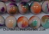 CMJ726 15.5 inches 12mm round rainbow jade beads wholesale