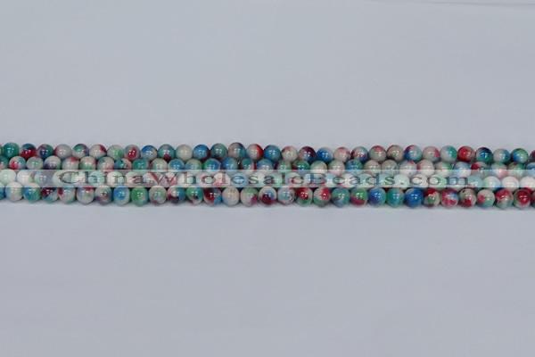 CMJ729 15.5 inches 4mm round rainbow jade beads wholesale