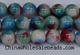 CMJ731 15.5 inches 8mm round rainbow jade beads wholesale