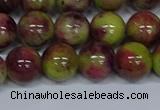 CMJ747 15.5 inches 12mm round rainbow jade beads wholesale