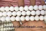 CMJ804 15.5 inches 12mm round matte Mashan jade beads wholesale