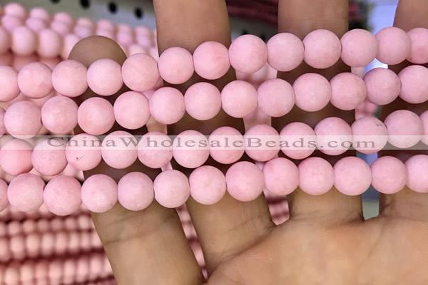 CMJ822 15.5 inches 8mm round matte Mashan jade beads wholesale