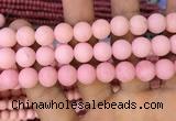 CMJ824 15.5 inches 12mm round matte Mashan jade beads wholesale