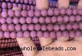 CMJ832 15.5 inches 8mm round matte Mashan jade beads wholesale